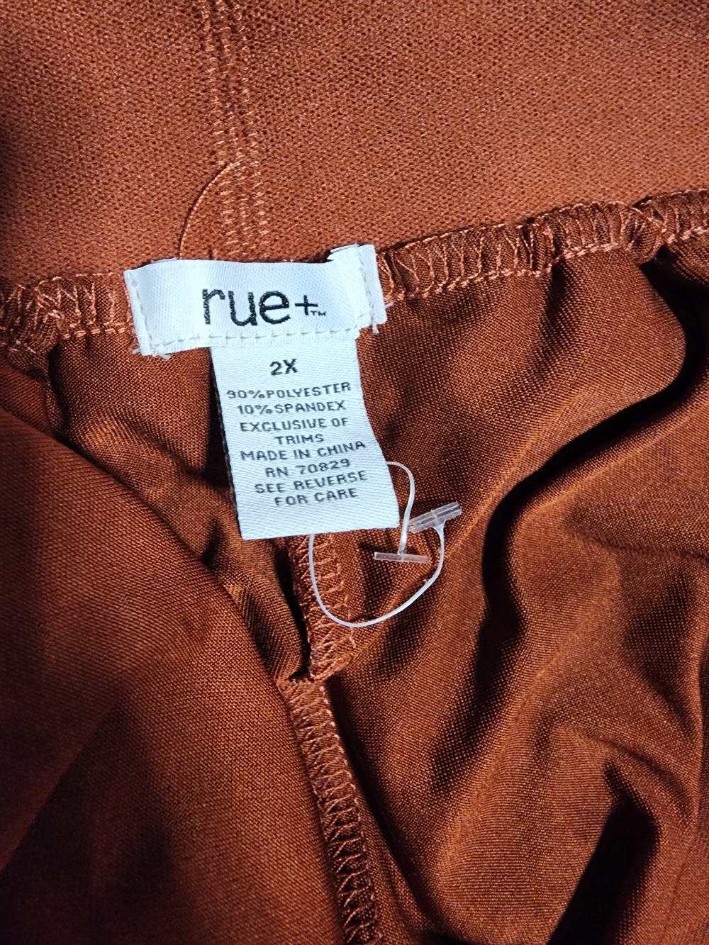 Pleated Midi Skirt in Rust Brown - Women's Skirt - Picture 2 of 2